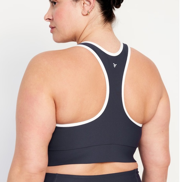 NWT OLD NAVY  Medium Support PowerSoft Racerback Sports Bra Color: Dusk Navy - Picture 8 of 10